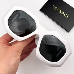 ?  Versace VE4424U 314/87 Sunglasses MAXI MEDUSA BIGGIE White Gray Irregular Versace | Accessories | Versace Ve4424u 3487 Sunglasses Maxi  main image 3